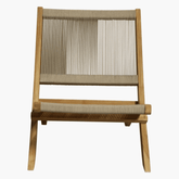 Rope Folding Lounge Chair Raw Materials - Loungestoel - Raw Materials - livinglovely.nl