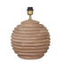Roven Natural mango wood ribbed table lamp base PTMD - Tafellamp - PTMD - livinglovely.nl