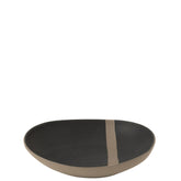 Saladebord Keramiek Zwart/Taupe J-Line - Bord - J-Line - livinglovely.nl