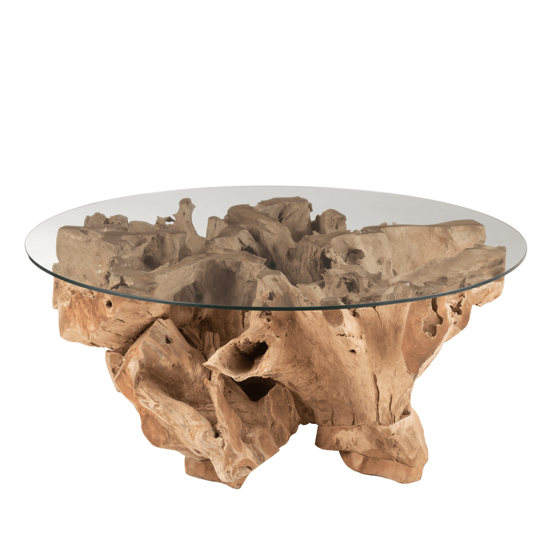 Salon Tafel Raoul Teak Hout Naturel Large - Salontafel - J-Line - livinglovely.nl