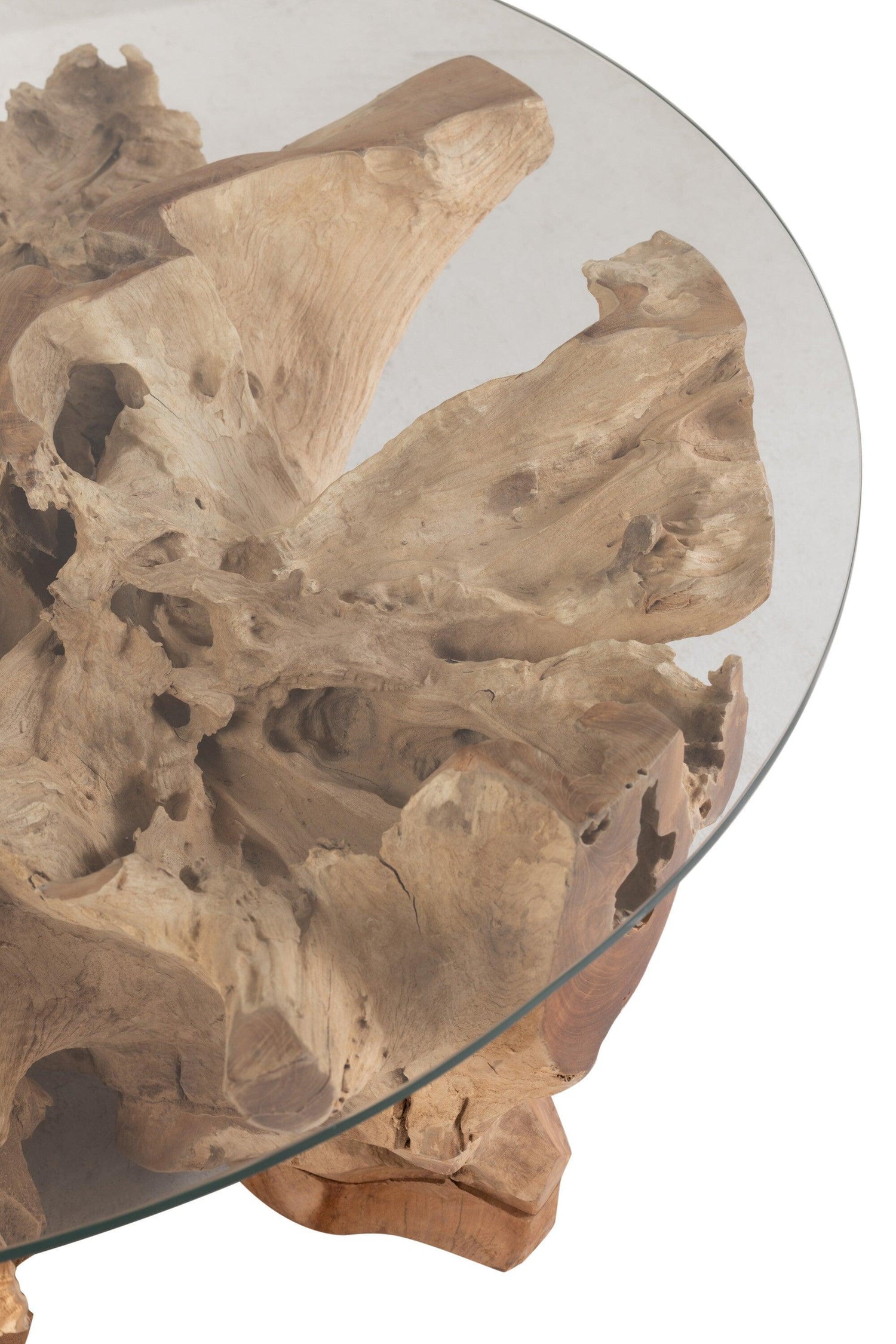 Salon Tafel Raoul Teak Hout Naturel Large - Salontafel - J-Line - livinglovely.nl