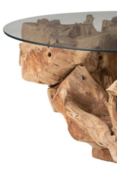 Salon Tafel Raoul Teak Hout Naturel Large - Salontafel - J-Line - livinglovely.nl