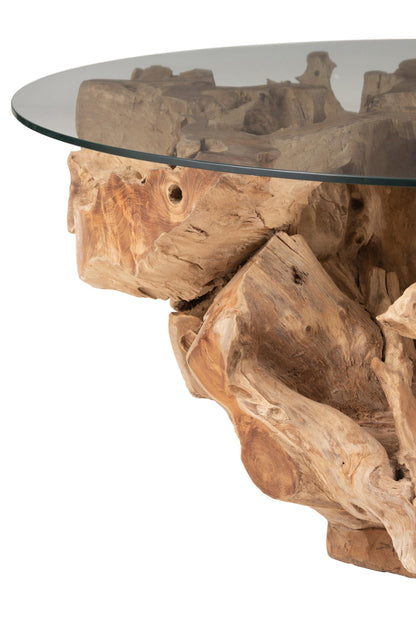 Salon Tafel Raoul Teak Hout Naturel Large - Salontafel - J-Line - livinglovely.nl
