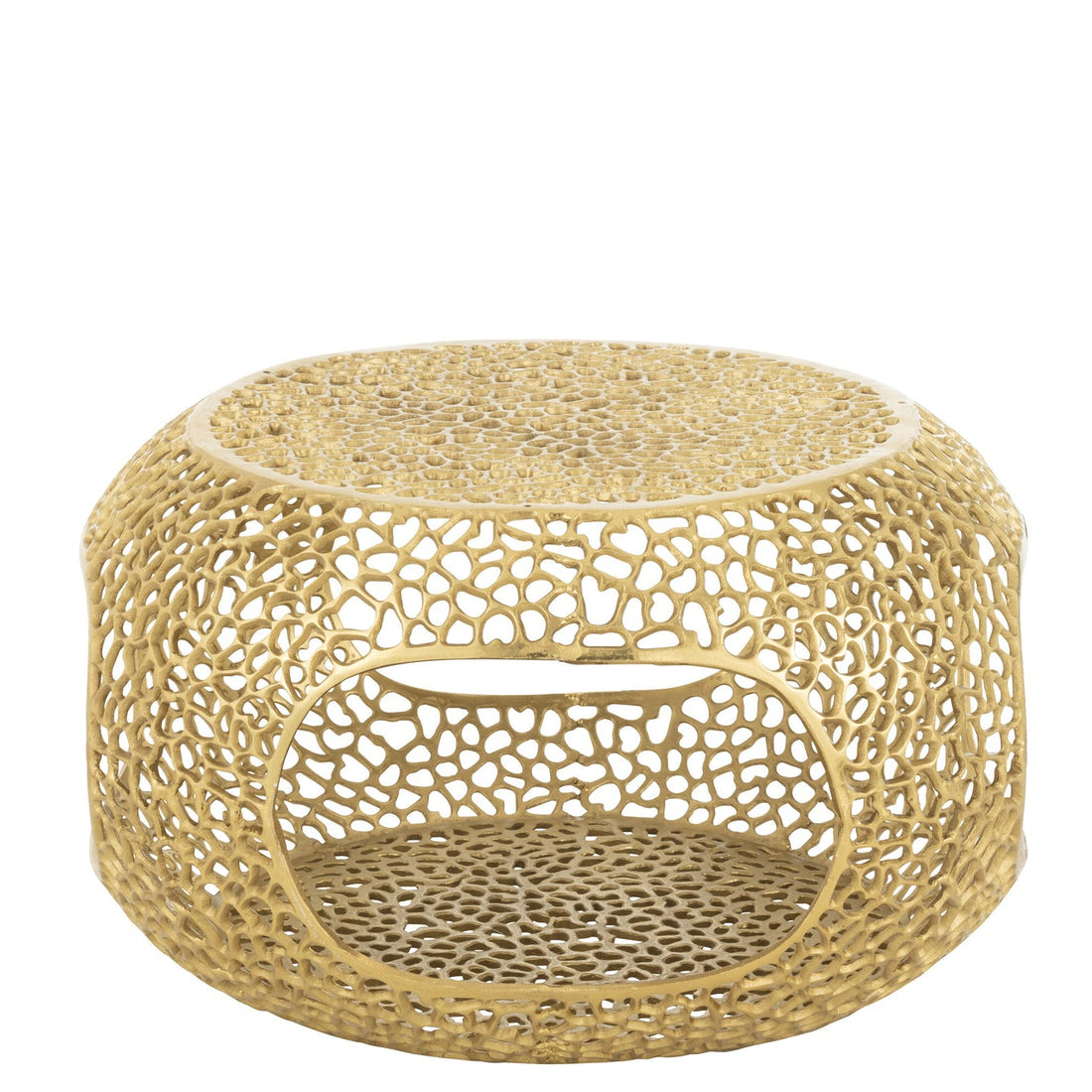 Couchtisch Aluminium Gold Small J-Line - Couchtisch - J-Line - livinglovely.co.uk