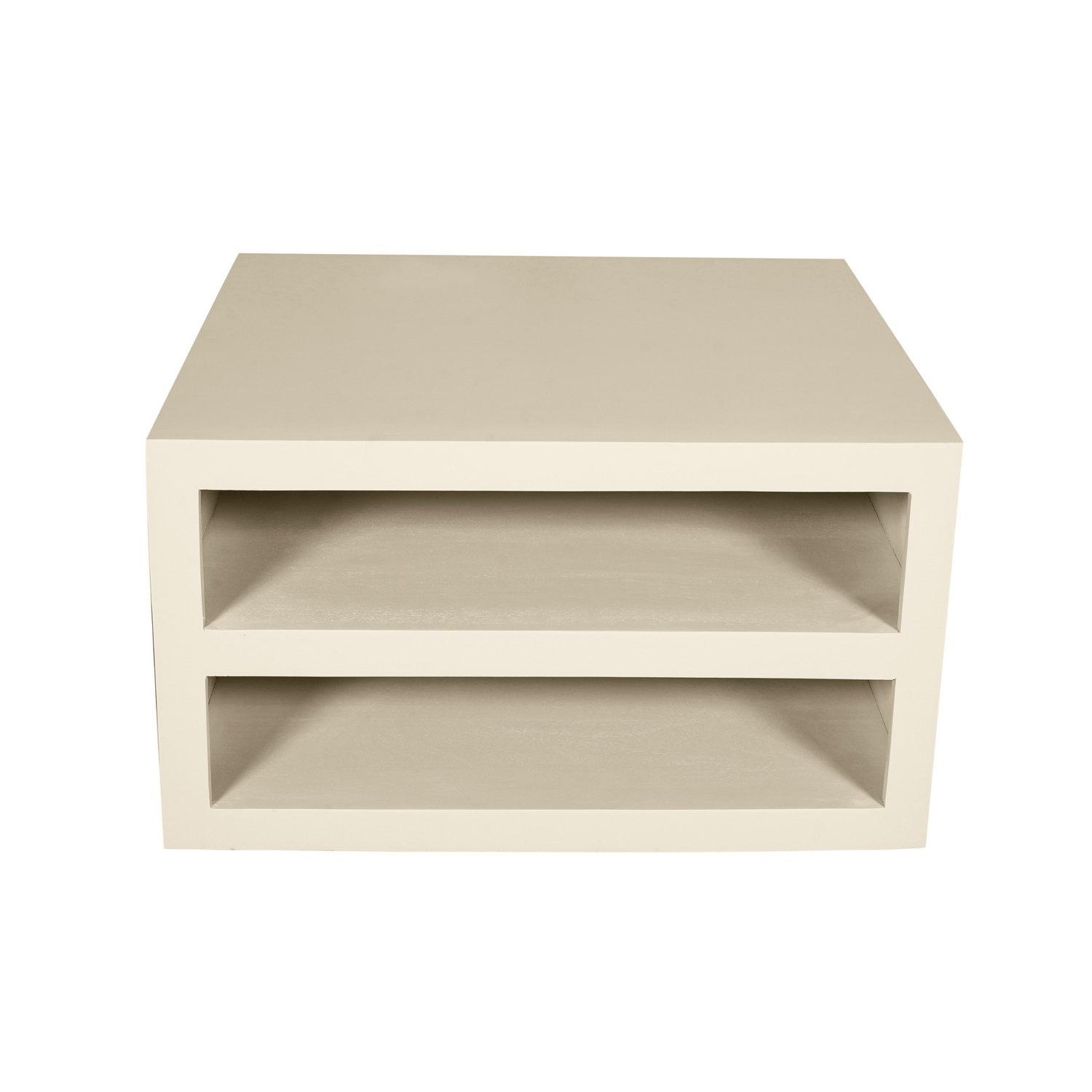 Salontafel Brussel Zand 80cm van mangohout van Starfurn in een lichte zithoek