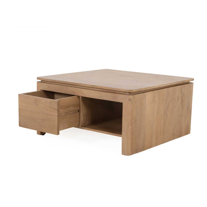 Mangohouten Salontafel Dallas van Starfurn met warme naturel afwerking