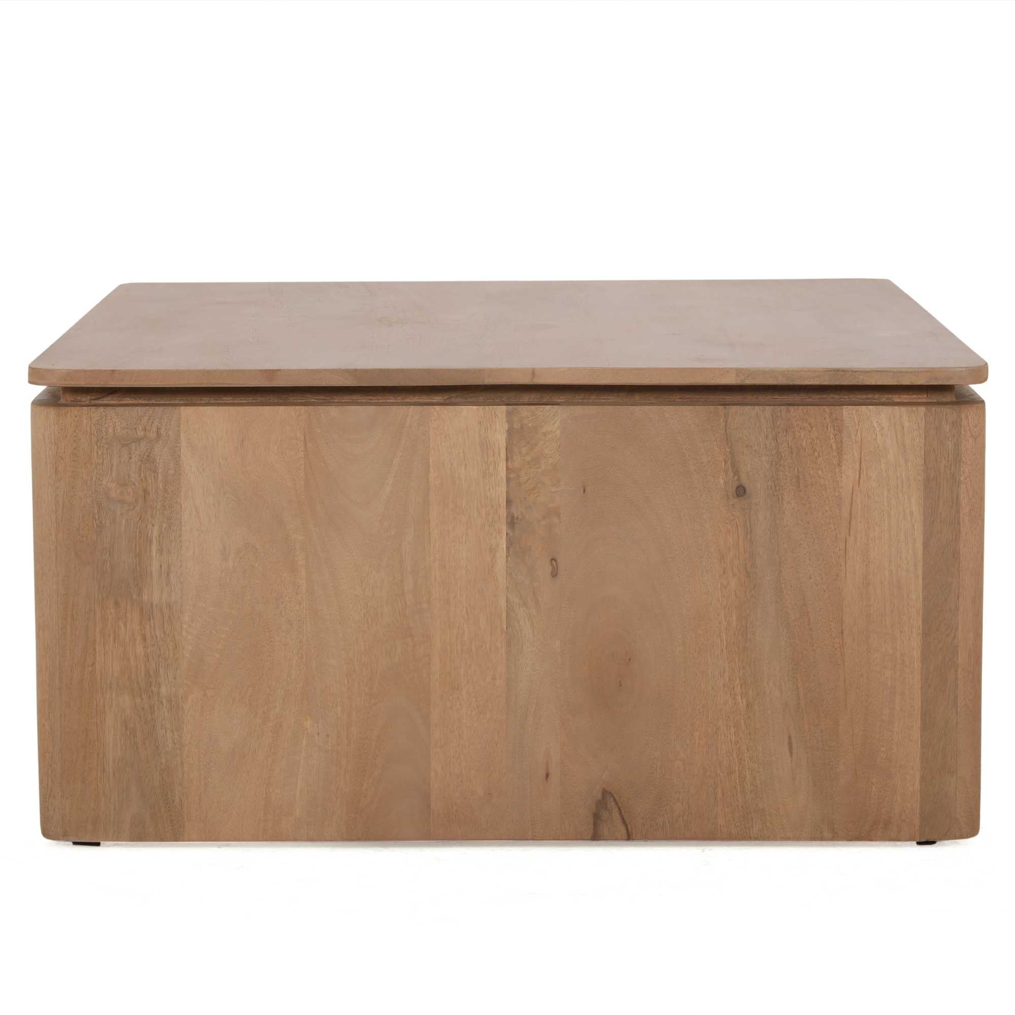 Salontafel Dallas Vierkant 80cm van Starfurn, handgemaakt van mangohout