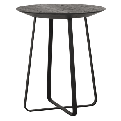 Zwarte salontafel Neptunes Ø50cm zijaanzicht DTP Home