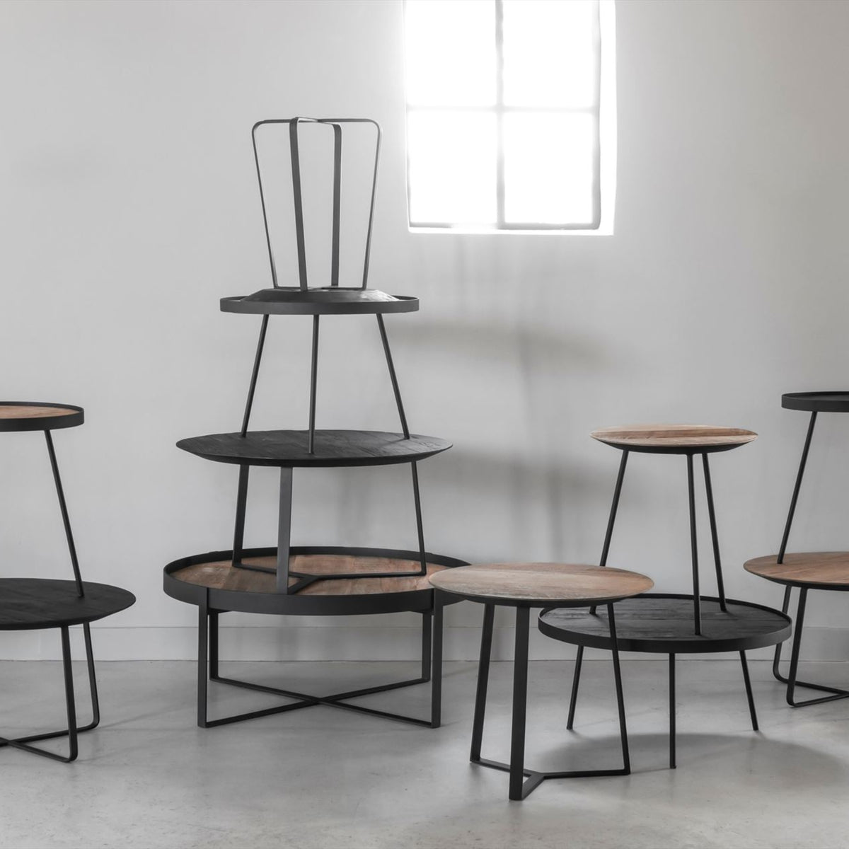 Naturel teakhouten salontafel Saturnus Highlight collectie