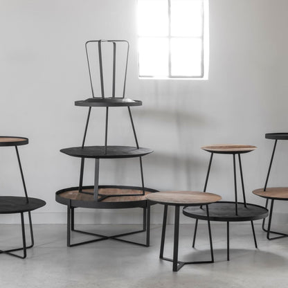 Naturel teakhouten salontafel Saturnus Highlight collectie
