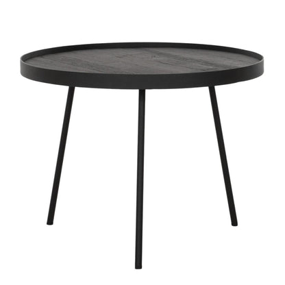 Salontafel Saturnus zwart teakhout Ø50cm DTP Home