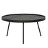 Salontafel Saturnus zwart teakhout Ø60cm DTP Home