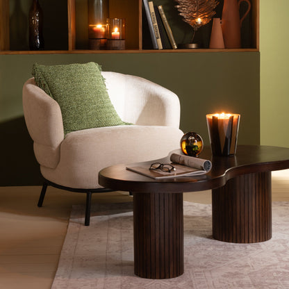 Salontafel Infinityi Mango Houtbruin Small - Salontafel - J-Line - livinglovely.nl