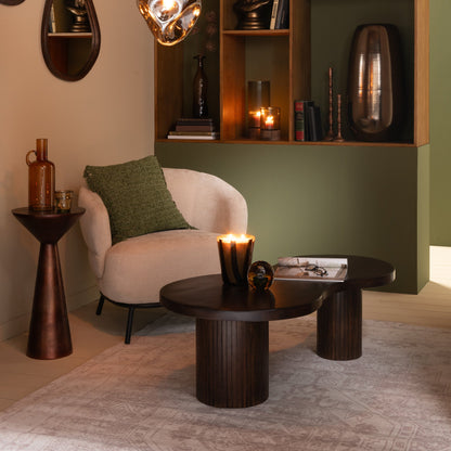 Salontafel Infinityi Mango Houtbruin Small - Salontafel - J-Line - livinglovely.nl