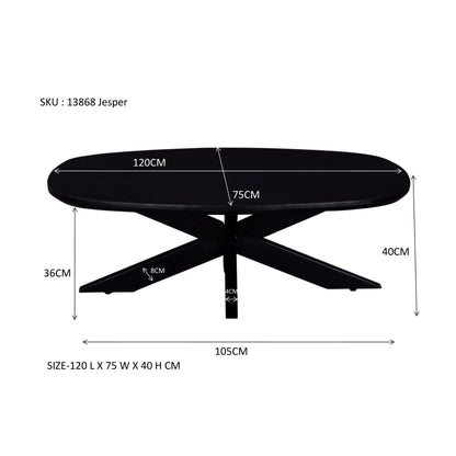Afmetingen Salontafel Jesper 120cm: L120cm x B75cm x H40cm