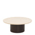 Ronde salontafel Maroon 90cm van DTP Home met mortex blad in bruin