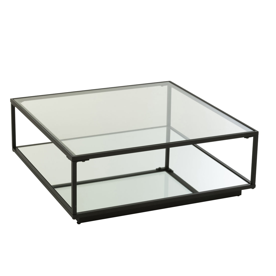Couchtisch Metall/Glas Schwarz J-Line