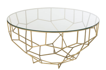 Salontafel Moza Metaal/Glas Goud J-Line