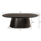 Afmetingen Salontafel Novero 120cm: L120cm x B70cm x H37cm