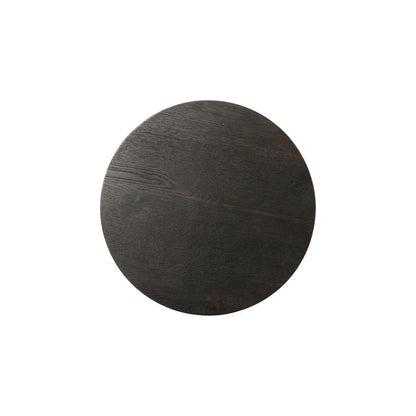 Bovenaanzicht van het eikenhouten blad van de salontafel Novero espresso