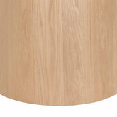 Detail van het eikenhout fineer van de salontafel Novero naturel