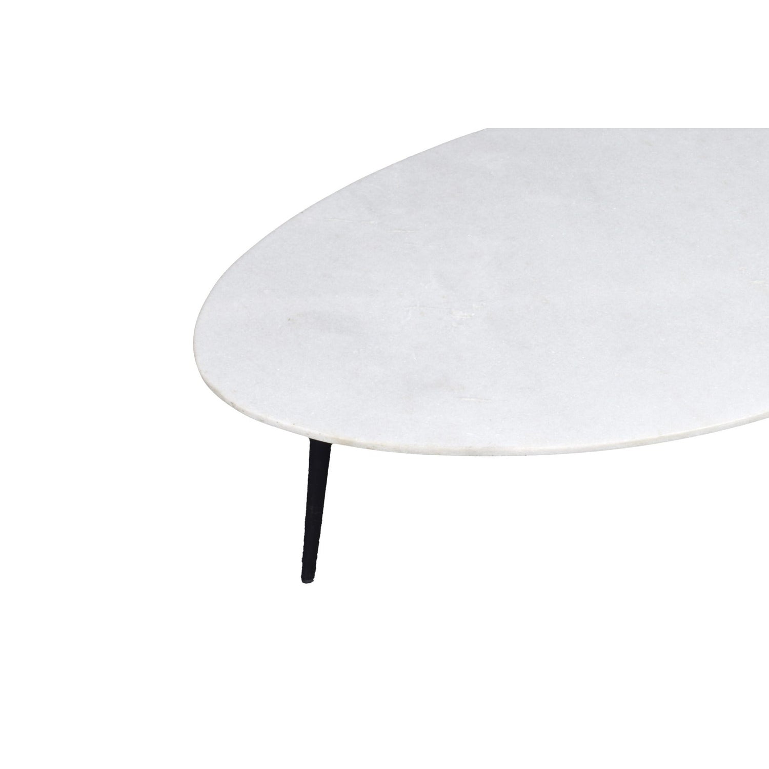 Organisch gevormde salontafel Organic Marble 70cm in Wit