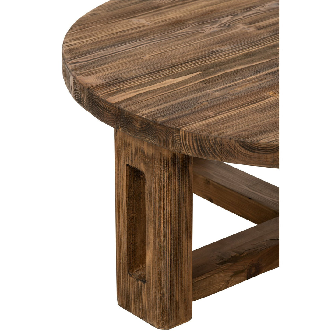 Salontafel Rond Gerecycled Hout Bruin J-Line