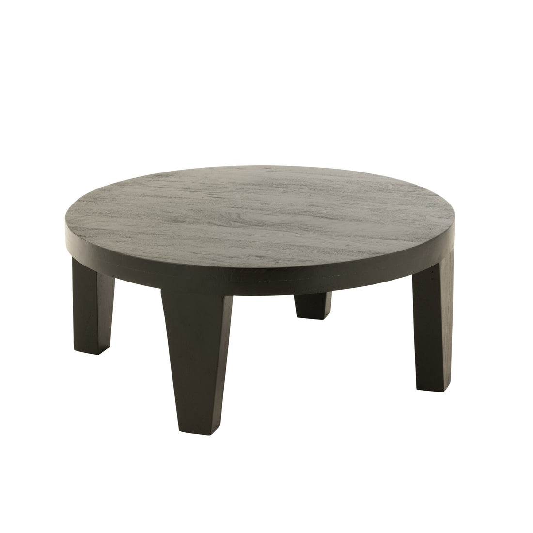 Couchtisch Rund Mangoholz Mattschwarz J-Line