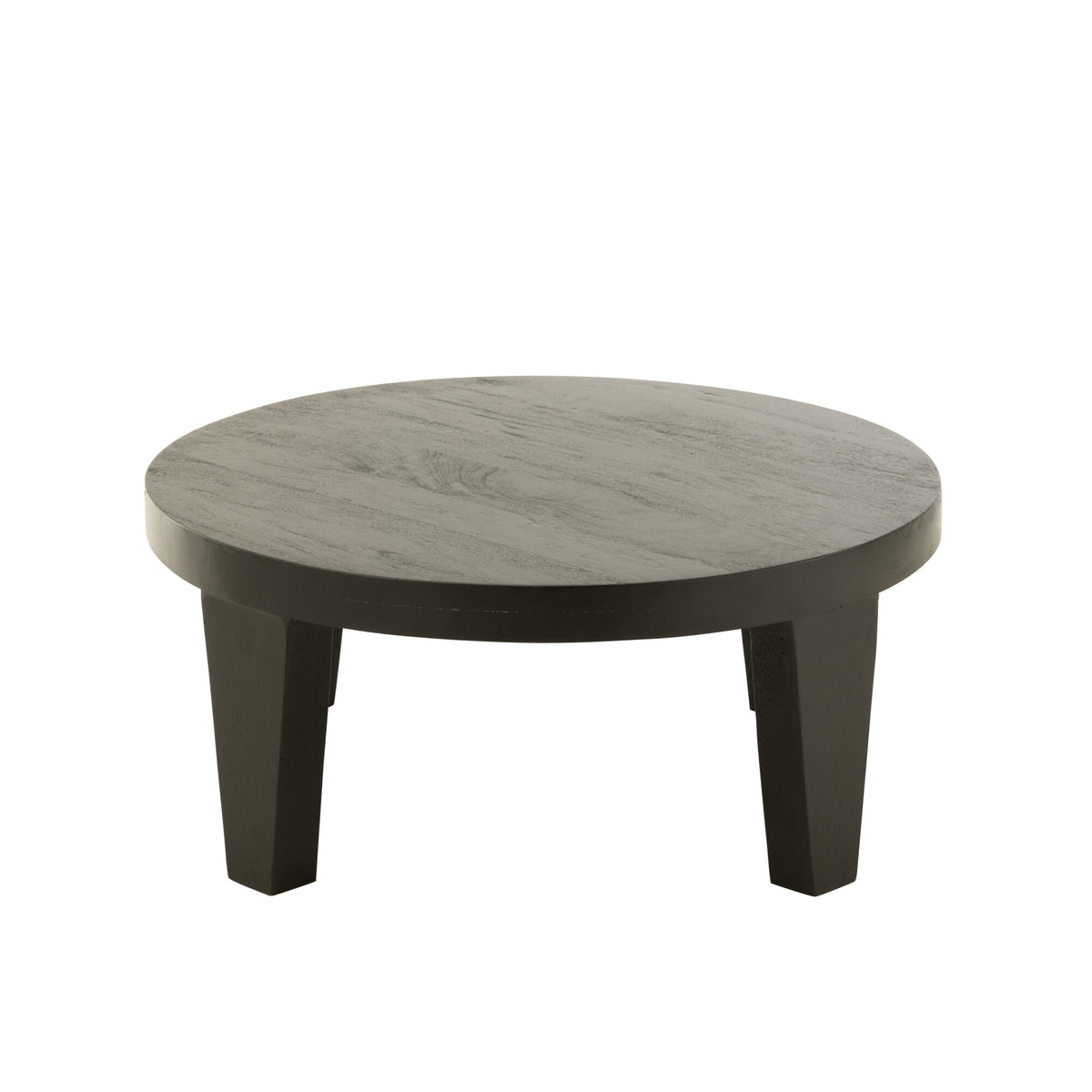 Salontafel Rond Mangohout Mat Zwart J-Line