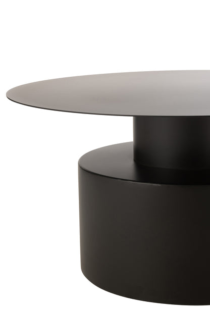 Salontafel Rond Metaal Zwart - Salontafel - J-Line - livinglovely.nl