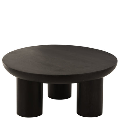 Salontafel Trio Mangohout Zwart - Salontafel - J-Line - livinglovely.nl