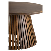 Salontafel Vincent van J-Line, detail van het bruine tafelblad en de houten latten