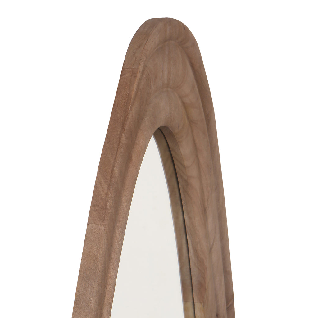 Santin Natural mango wood organic triangle Spiegel PTMD - Spiegel - PTMD - livinglovely.nl
