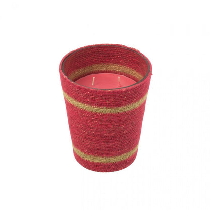 Scented Candle Basket Wax Fuchsia Large-75Hours - Geurkaars - J-Line - livinglovely.nl