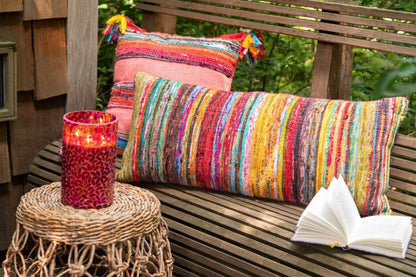 Scented Candle Flower Mosaic Wax Large Set van 2-75Hours - Geurkaars - J-Line - livinglovely.nl