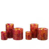Scented Candle Flower Mosaic Wax Large Set van 2-75Hours - Geurkaars - J-Line - livinglovely.nl