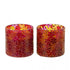 Scented Candle Flower Mosaic Wax Medium Set van 2-55Hours - Geurkaars - J-Line - livinglovely.nl