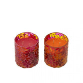 Scented Candle Flower Mosaic Wax Small Set van 2-38Hours - Geurkaars - J-Line - livinglovely.nl
