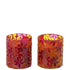 Scented Candle Flower Mosaic Wax Small Set van 2-38Hours - Geurkaars - J-Line - livinglovely.nl