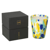 Scented Candle Noa Blue/Yellow Large - 95Hours - Geurkaars - J-Line - livinglovely.nl