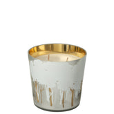 Scented Candle Noa Forest Soya White/Gold Colored Small-50H - - J-Line - livinglovely.nl