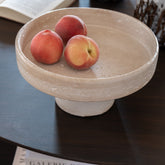 Schaal Decoratief Olina Cement Creme Small - Schaal - J-Line - livinglovely.nl