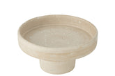 Schaal Decoratief Olina Cement Creme Small - Schaal - J-Line - livinglovely.nl