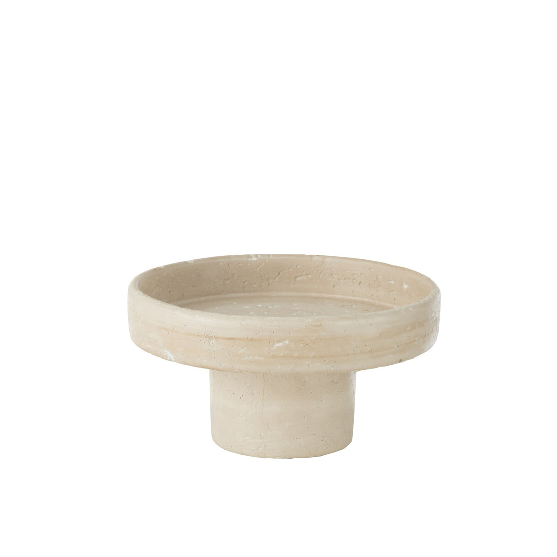 Dekorschale Olina Zement Creme Klein J-Line