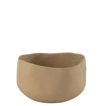 Schaal Goa Aluminium Beige - Kom - J-Line - livinglovely.nl