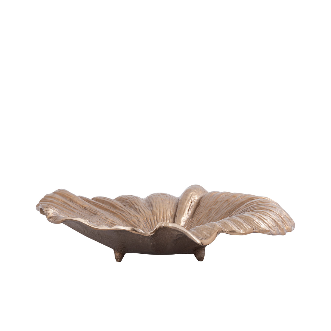 Schaal Losh BrownGold Alu Wavy Leaf Ovaal PTMD - Schaal - PTMD - livinglovely.nl