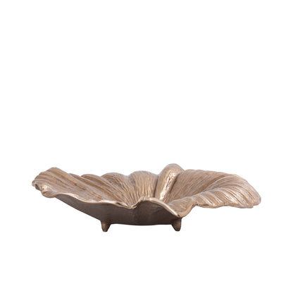 Schaal Losh BrownGold Alu Wavy Leaf Ovaal PTMD - Schaal - PTMD - livinglovely.nl