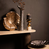 Schaal Losh BrownGold Alu Wavy Leaf Ovaal PTMD - Schaal - PTMD - livinglovely.nl