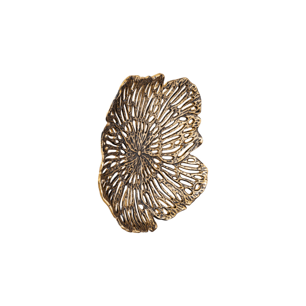 Schaal Ryhann S - 31x30x6 cm - Aluminium - Messing PTMD - Schaal - PTMD - livinglovely.nl