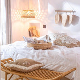 Schalen Rond Rotan Naturel Set van 2 - Schaal - J-Line - livinglovely.nl